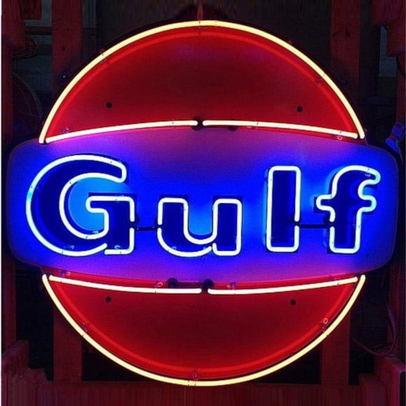 Gulf Gasoline Neonkyltti