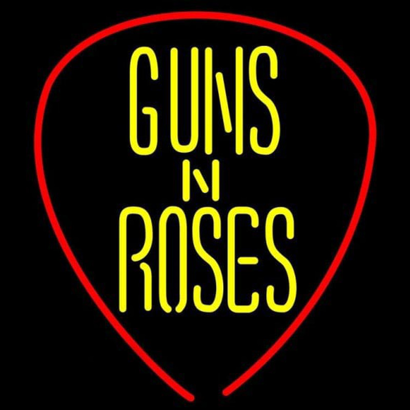 Guns N Roses Guitar Pick Rock Band Neonkyltti