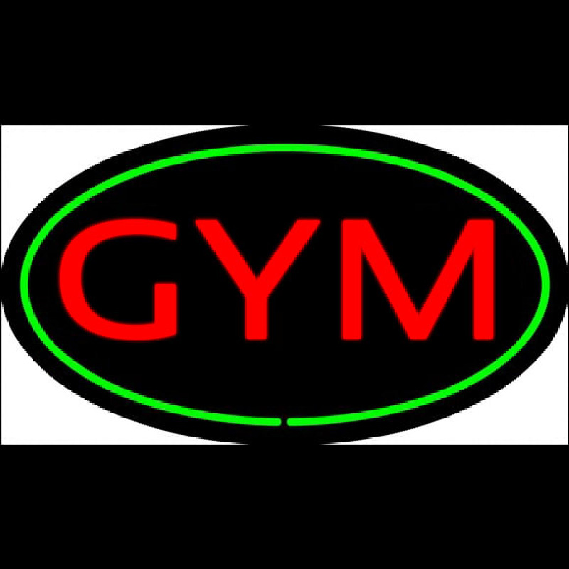Gym Oval Green Neonkyltti