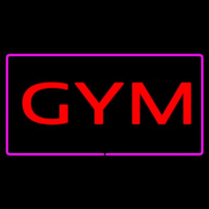 Gym Rectangle Purple Neonkyltti