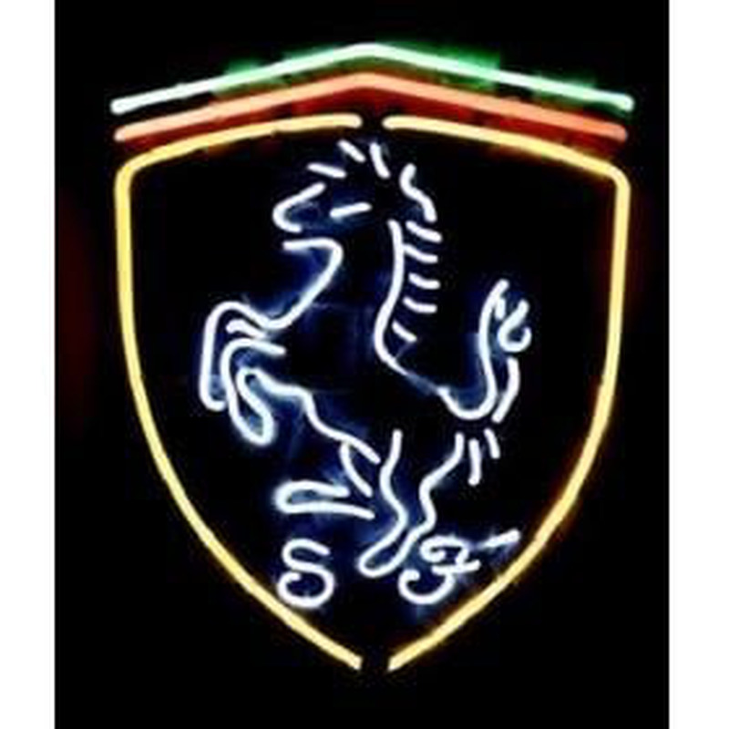 HORSE CAR AUTO LOGO Neonkyltti