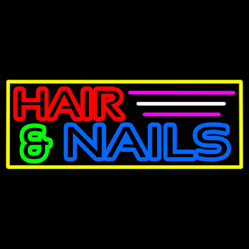 Hair And Nails Double Stroke Neonkyltti