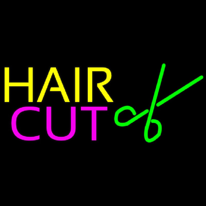 Hair Cut Logo Neonkyltti