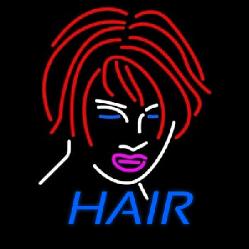 Hair Girl Logo Neonkyltti