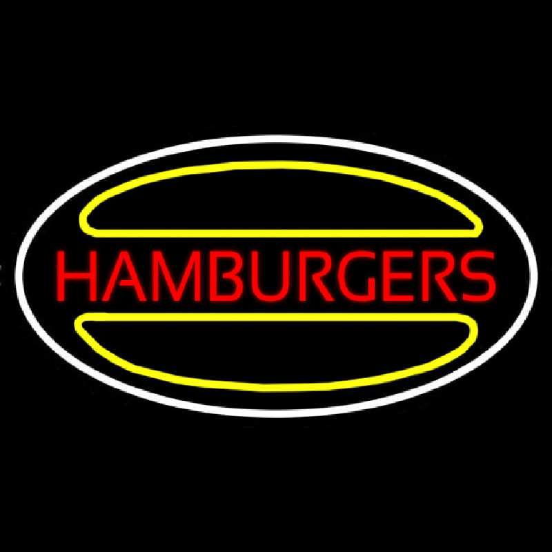 Hamburgers Logo Oval Neonkyltti