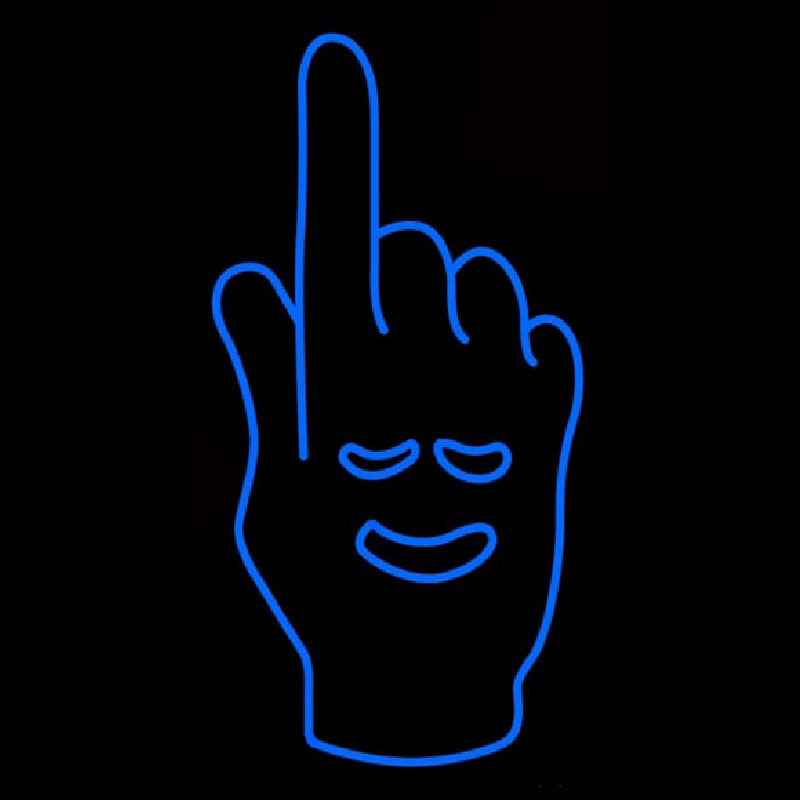 Hand With Smile Neonkyltti