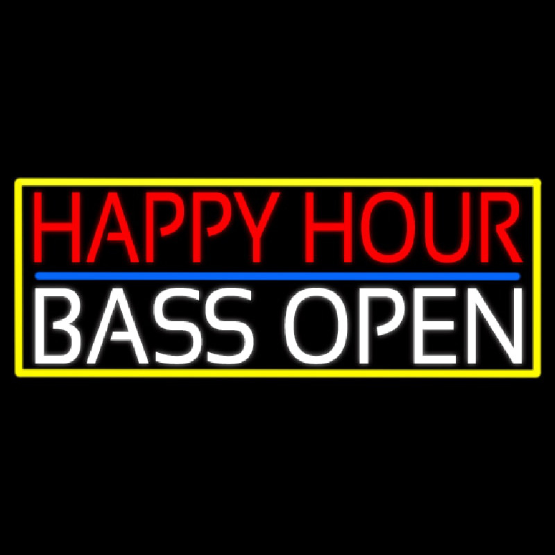 Happy Hour Bass Open With Yellow Border Neonkyltti