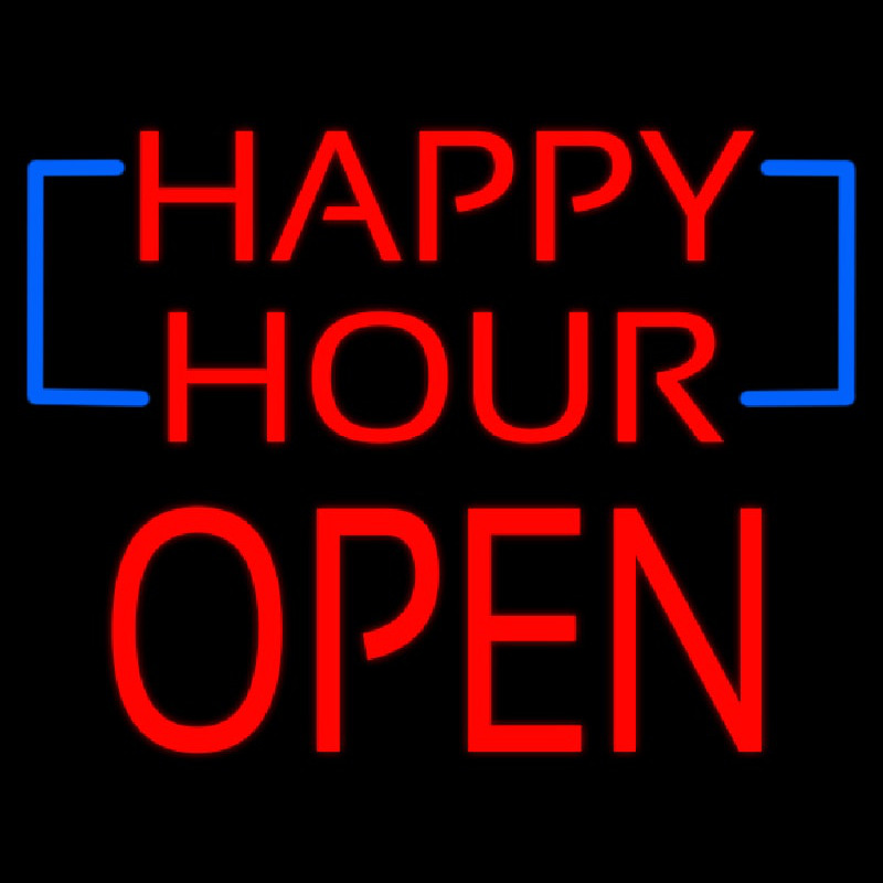 Happy Hour Block Open Neonkyltti