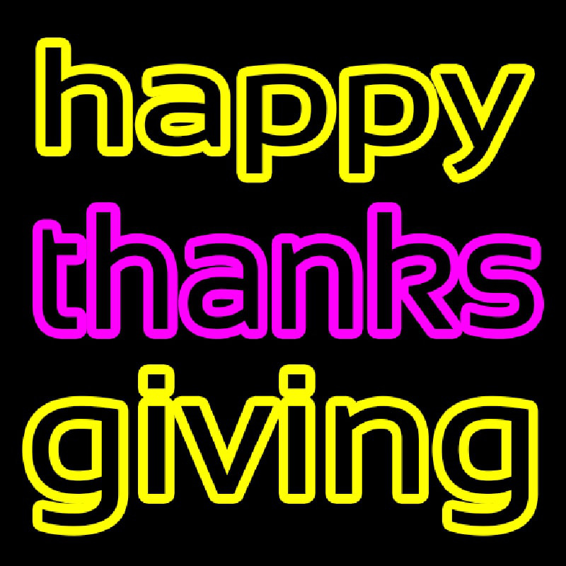 Happy Thanksgiving 1 Neonkyltti