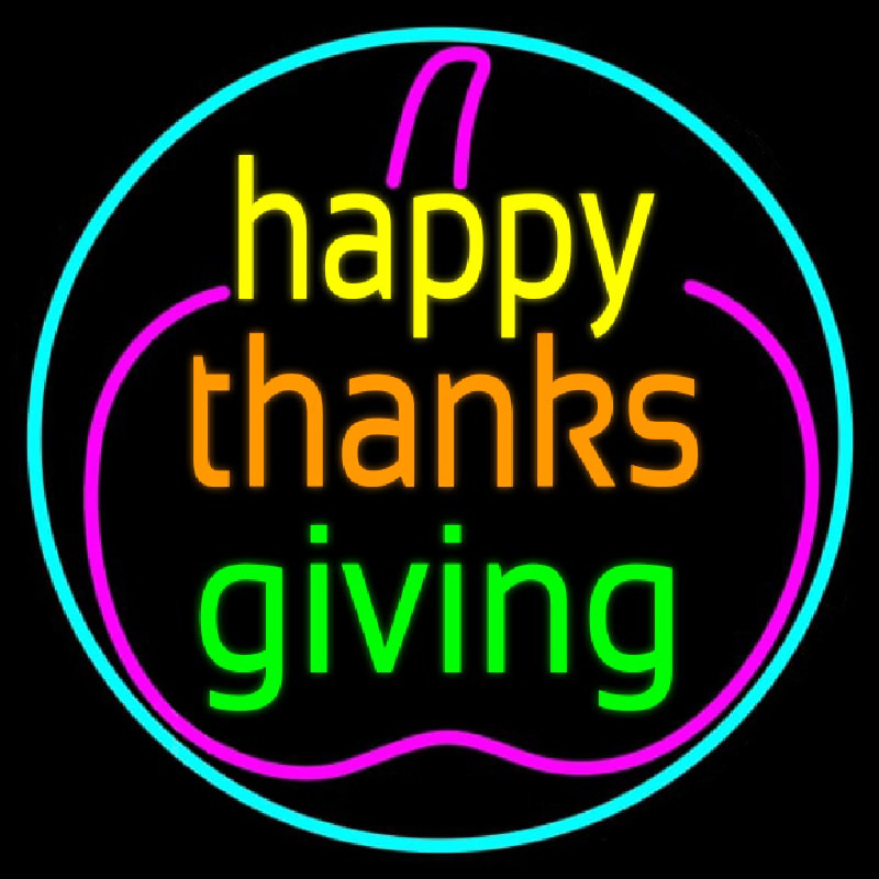 Happy Thanksgiving 2 Neonkyltti