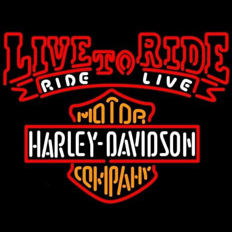 Harley Davidson Live To Ride Ride To Live Neonkyltti