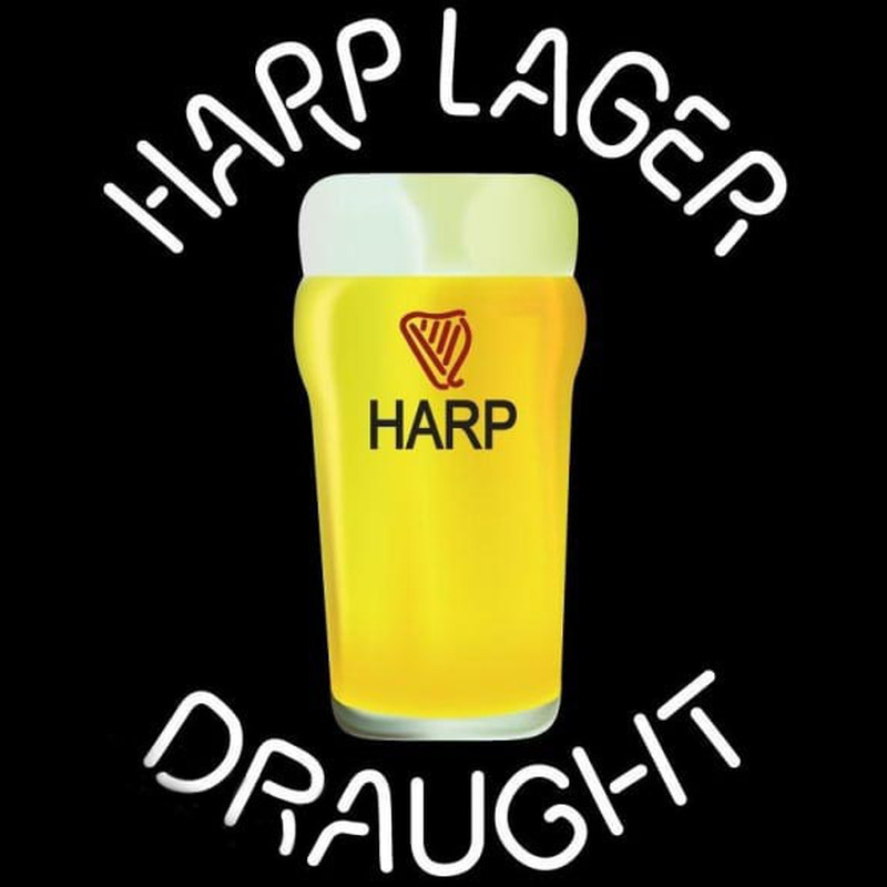 Harp Lager Draught Glass Beer Sign Neonkyltti