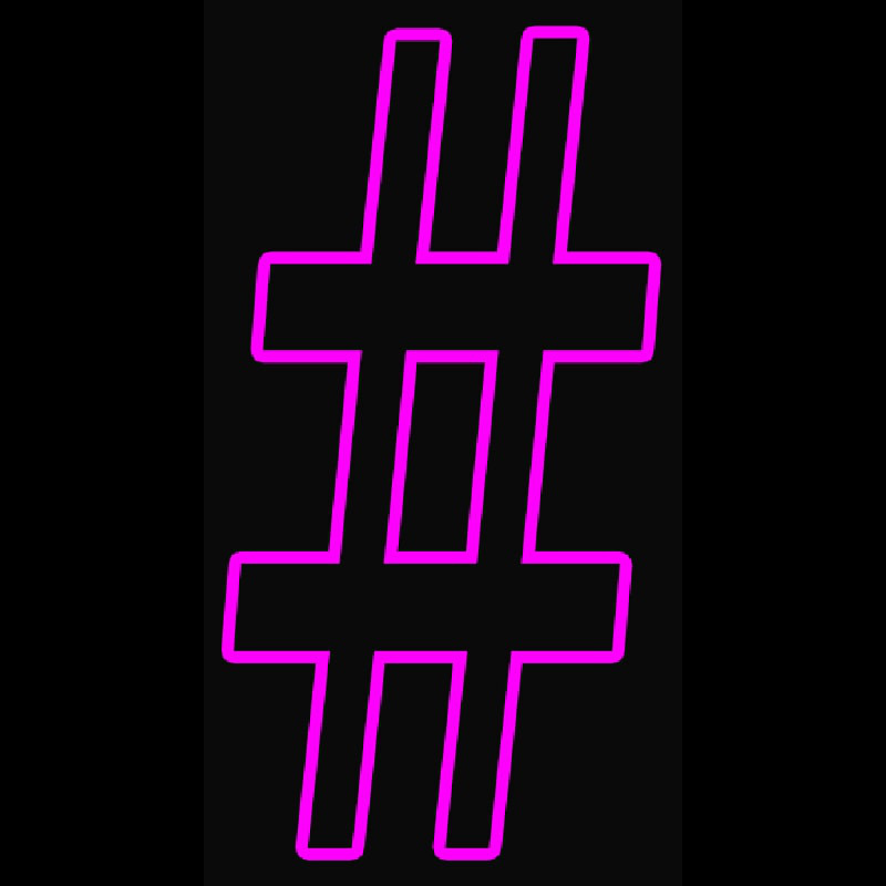Hash Tag Neonkyltti
