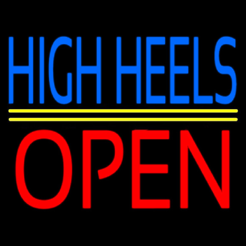 High Heels Open With Line Neonkyltti