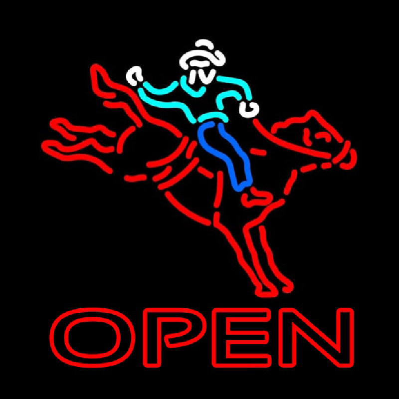 Horse Riding Open Neonkyltti