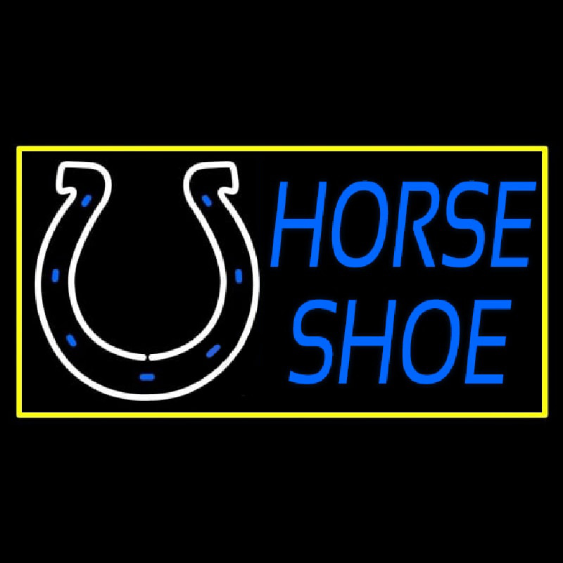 Horse Shoe Logo With Border Neonkyltti