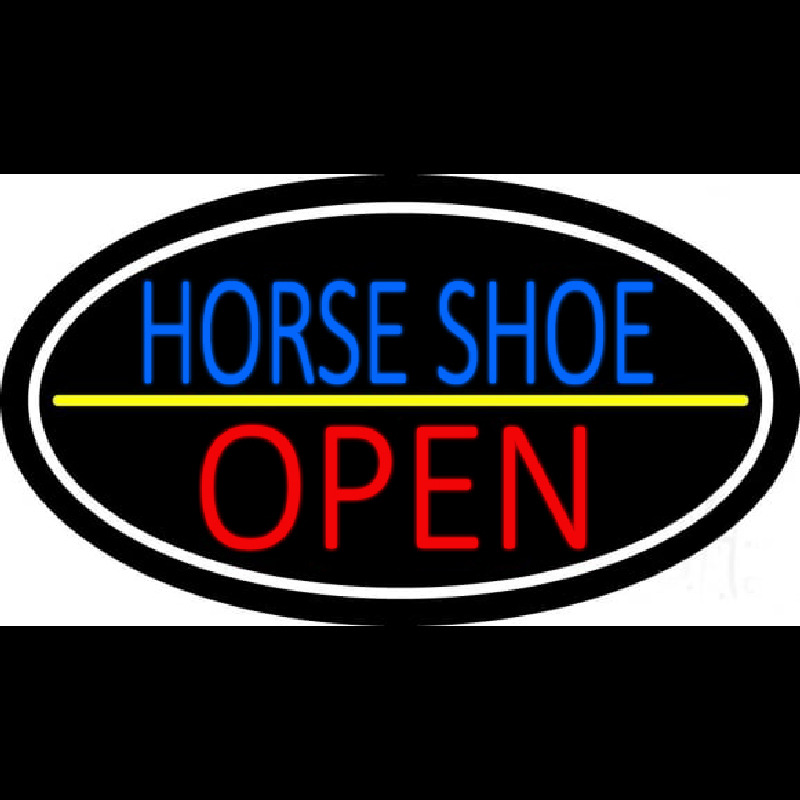 Horseshoe Open With Border Neonkyltti