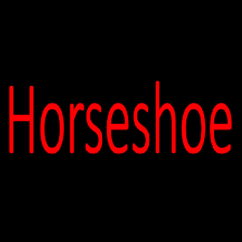 Horseshoe Red Neonkyltti