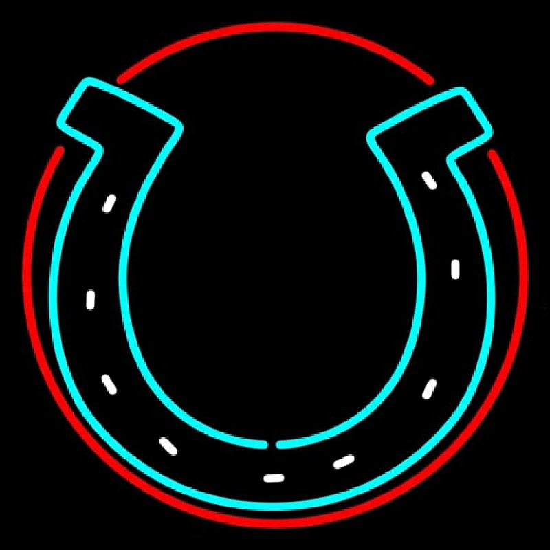Horseshoe With Red Border Neonkyltti