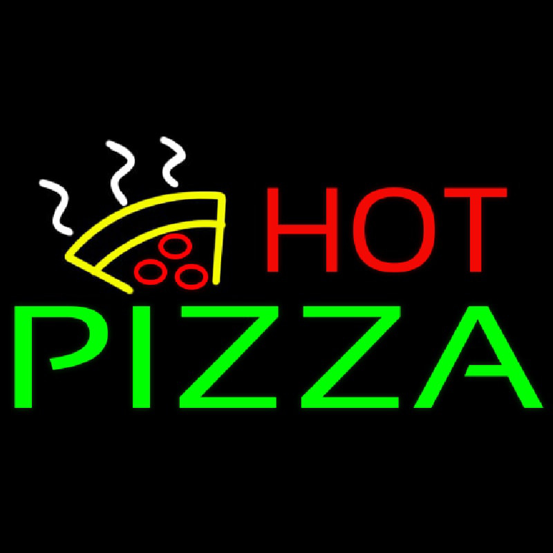 Hot Pizza With Logo Neonkyltti