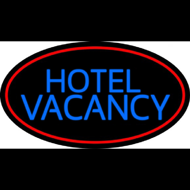 Hotel Vacancy With Blue Border Neonkyltti