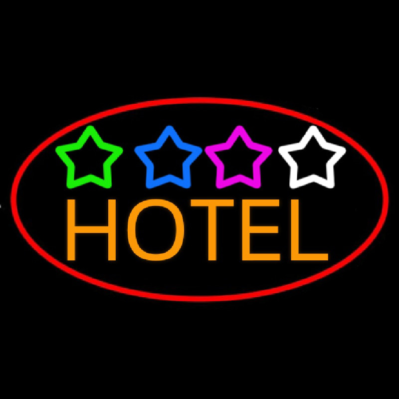 Hotel With Stars Neonkyltti