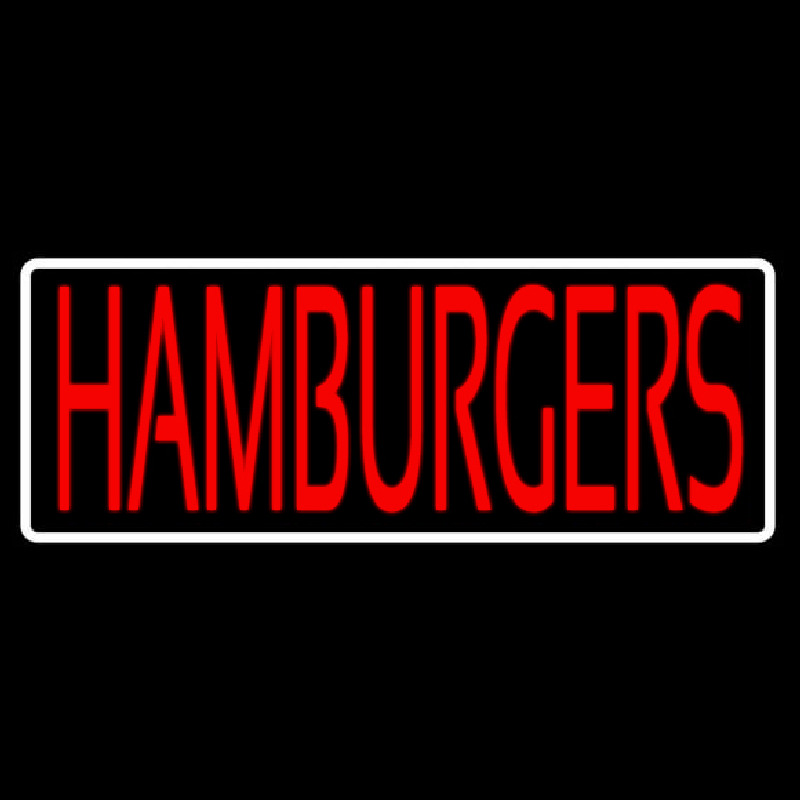 Humburgers With White Border Neonkyltti