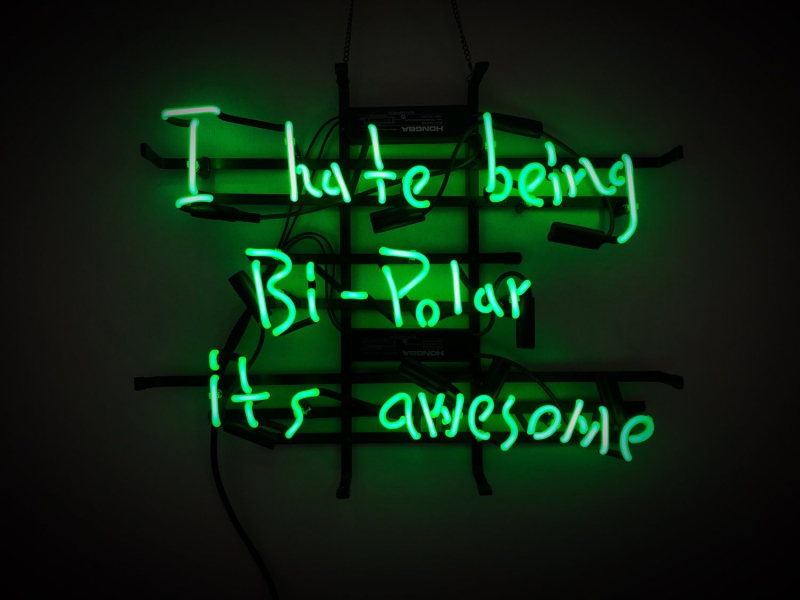 I Hate Being Bi Polar Neonkyltti