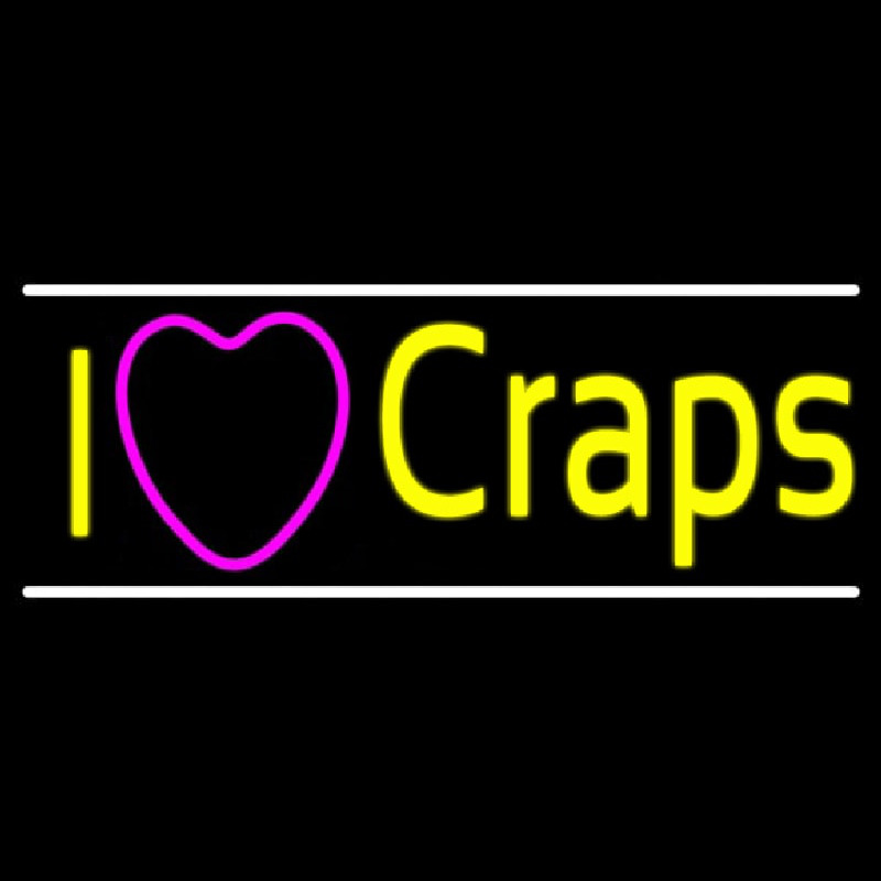 I Love Craps 2 Neonkyltti
