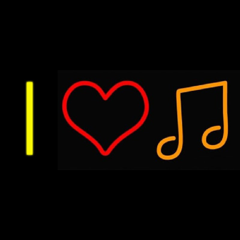 I Love Music Neonkyltti