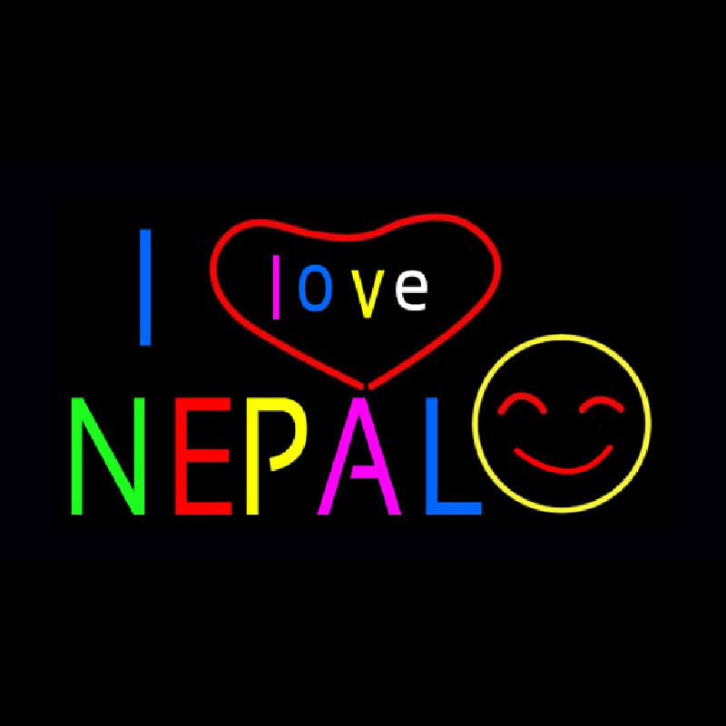 I Love Nepal Neonkyltti