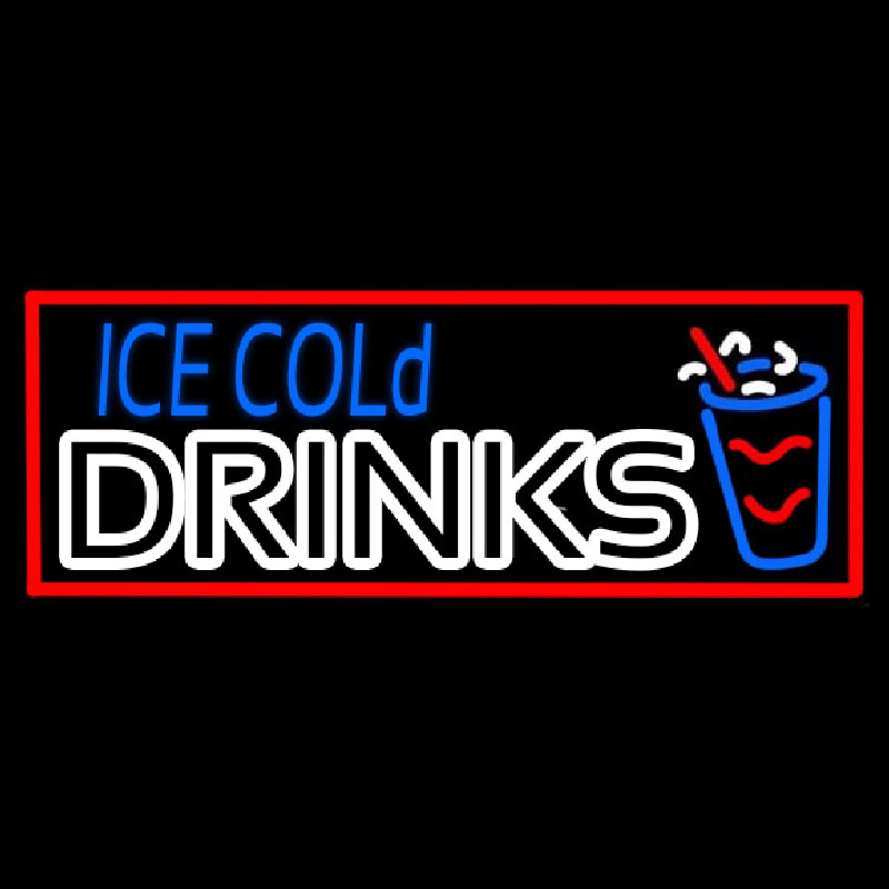 Ice Cold Drinks Neonkyltti