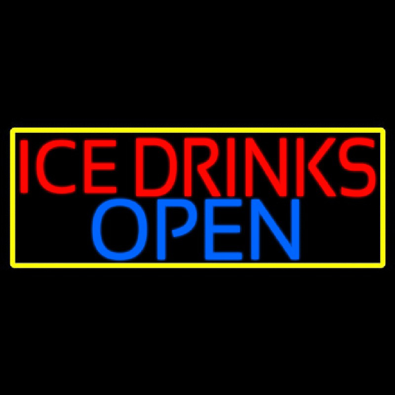 Ice Cold Drinks Open Neonkyltti