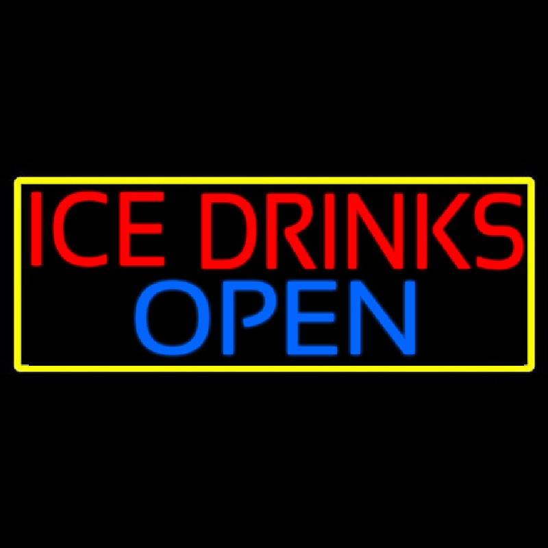Ice Cold Drinks Red Open Neonkyltti