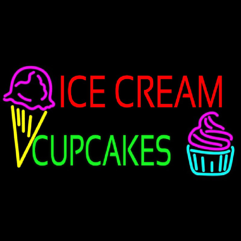 Ice Cream Cupcakes Neonkyltti