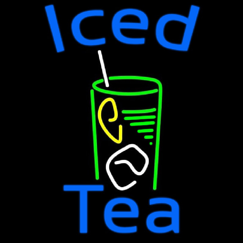 Iced Tea With Glass Neonkyltti