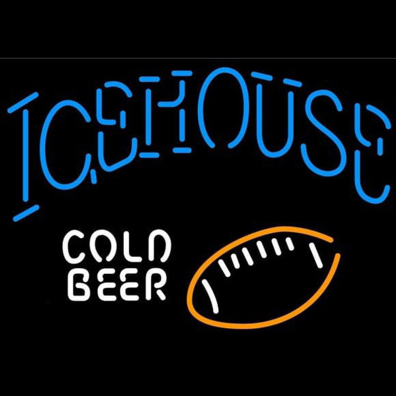 Icehouse Football Cold Beer Sign Neonkyltti