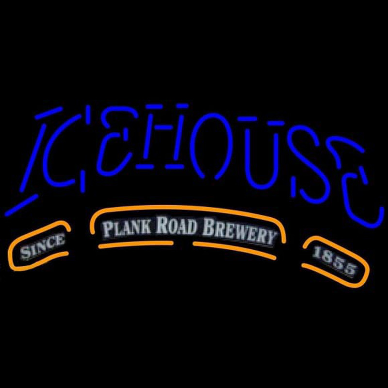 Icehouse Plank Road Brewery Blue Beer Sign Neonkyltti