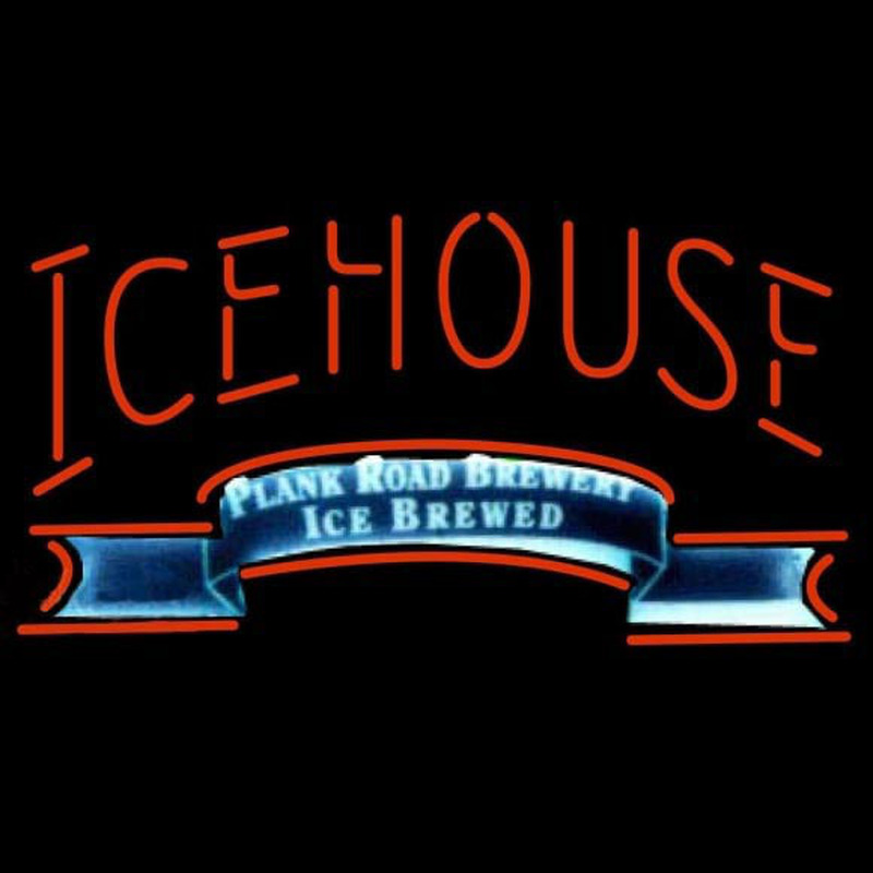 Icehouse Plank Road Brewery Red Beer Sign Neonkyltti
