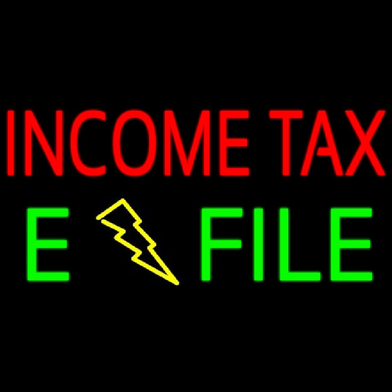 Income Ta  E File Neonkyltti