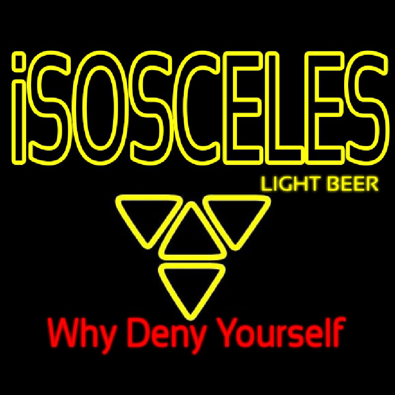 Isosceles Light Beer Sign Neonkyltti