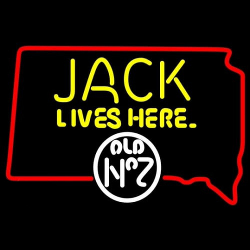 Jack Daniels Jack Lives Here South Dakota Whiskey Neonkyltti