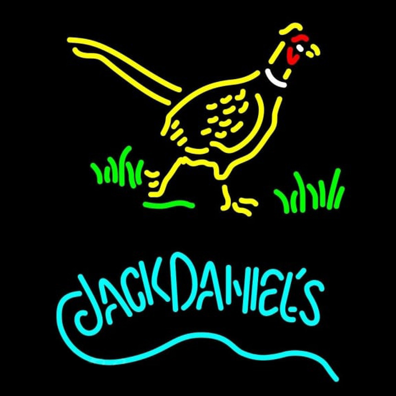 Jack Daniels and Pheasant Logo Neonkyltti