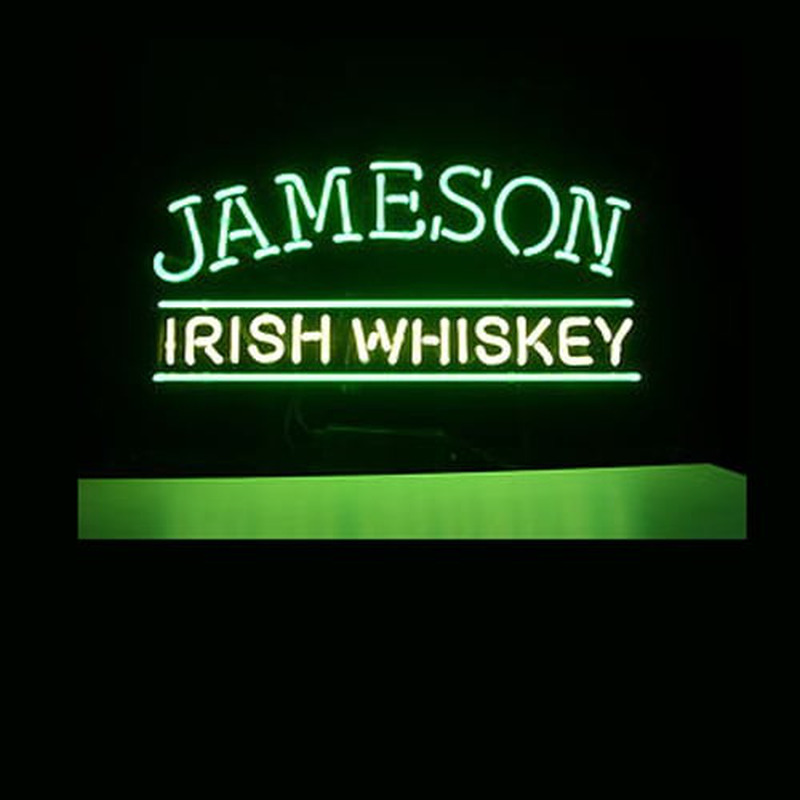 Jameson Irish Whiskey Olut Baari Avoinna Neonkyltti
