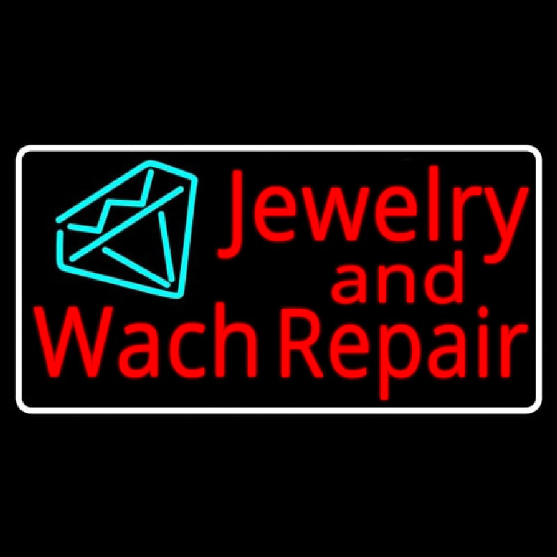 Jewelry And Watch Repair Turquoise Diamond Logo Neonkyltti