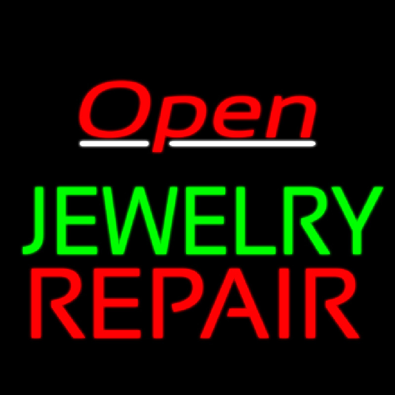 Jewelry Repair Open Red Neonkyltti