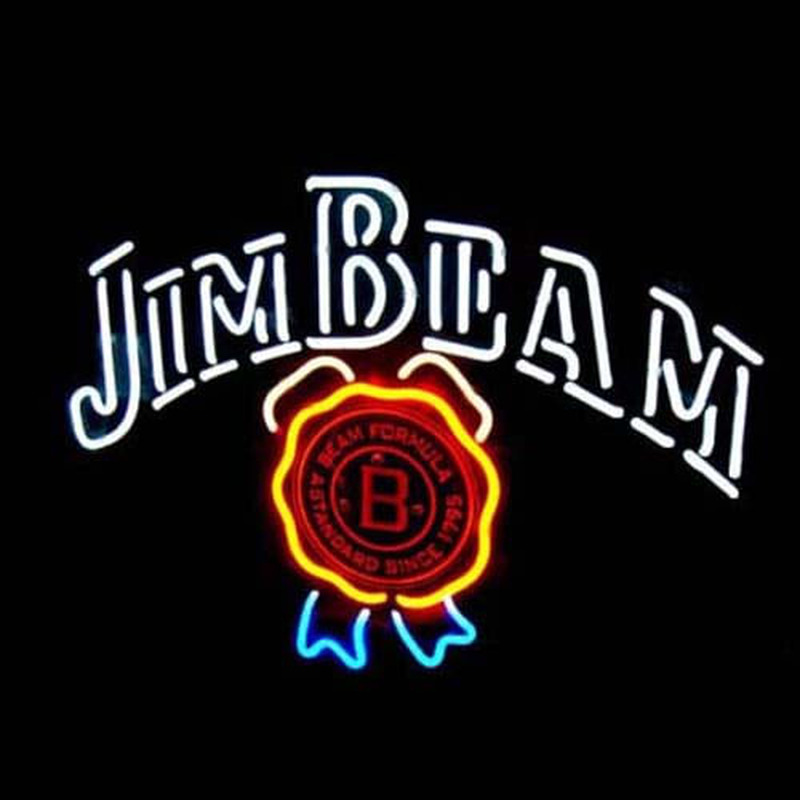 Jim Beam Olut Baari Avoinna Neonkyltti