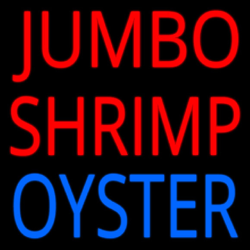 Jumbo Shrimp Oyster Neonkyltti