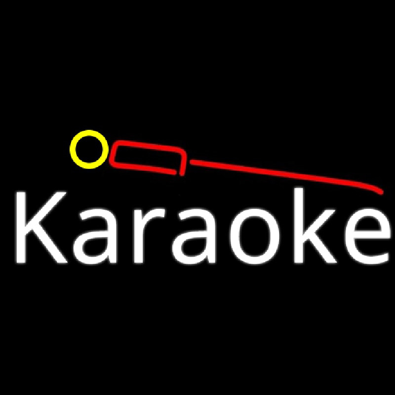 Karaoke And Microphone 1 Neonkyltti