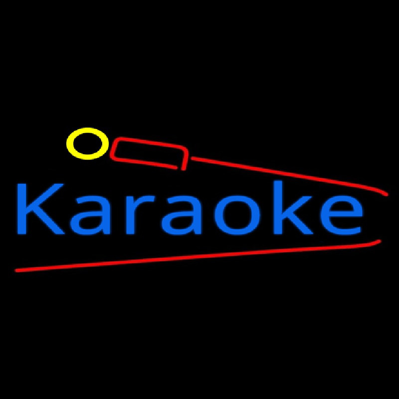 Karaoke And Microphone Neonkyltti